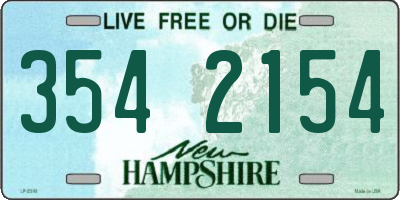 NH license plate 3542154