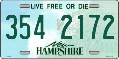 NH license plate 3542172