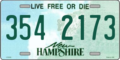 NH license plate 3542173
