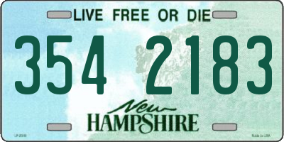 NH license plate 3542183