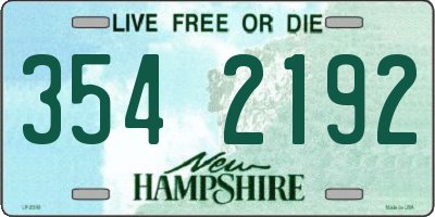 NH license plate 3542192