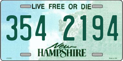 NH license plate 3542194