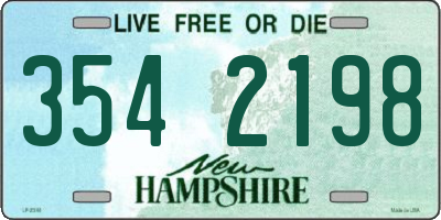 NH license plate 3542198