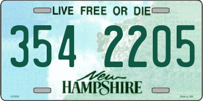 NH license plate 3542205