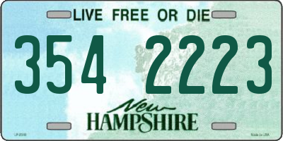 NH license plate 3542223