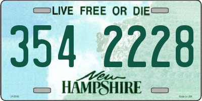 NH license plate 3542228