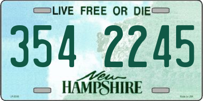 NH license plate 3542245