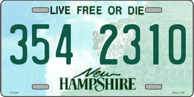 NH license plate 3542310