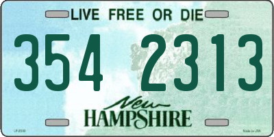 NH license plate 3542313