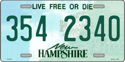NH license plate 3542340