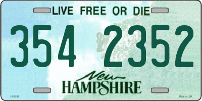 NH license plate 3542352