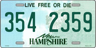 NH license plate 3542359