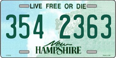 NH license plate 3542363