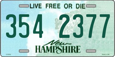 NH license plate 3542377