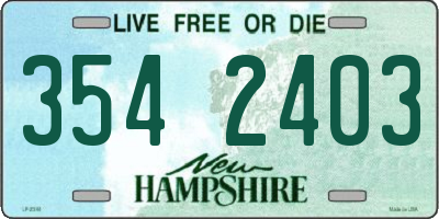 NH license plate 3542403