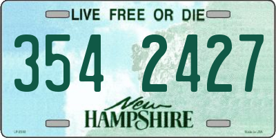 NH license plate 3542427