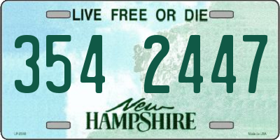NH license plate 3542447