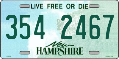 NH license plate 3542467