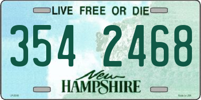 NH license plate 3542468
