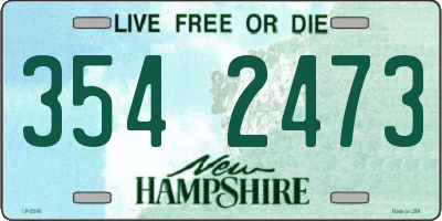 NH license plate 3542473
