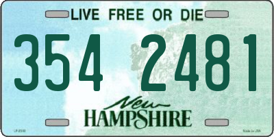 NH license plate 3542481