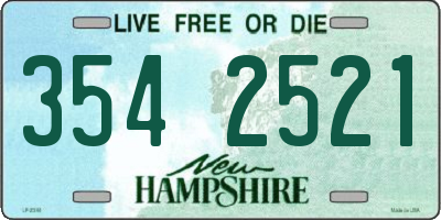 NH license plate 3542521