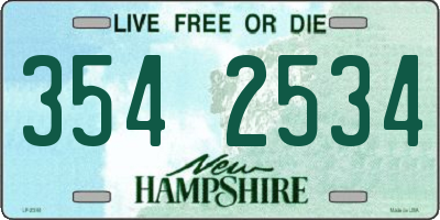 NH license plate 3542534