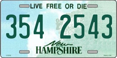 NH license plate 3542543