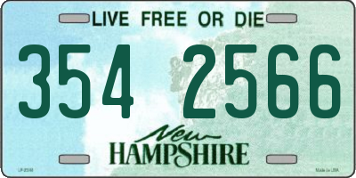 NH license plate 3542566