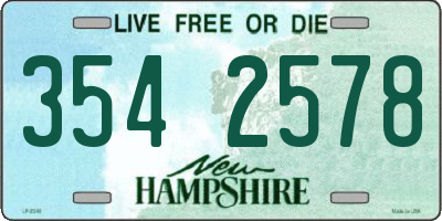 NH license plate 3542578