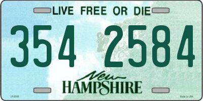 NH license plate 3542584