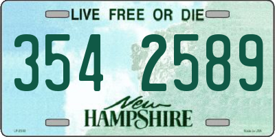 NH license plate 3542589