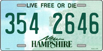 NH license plate 3542646