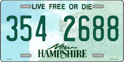 NH license plate 3542688