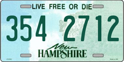 NH license plate 3542712