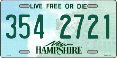 NH license plate 3542721