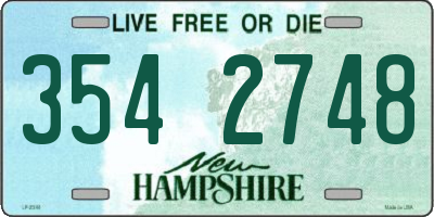 NH license plate 3542748