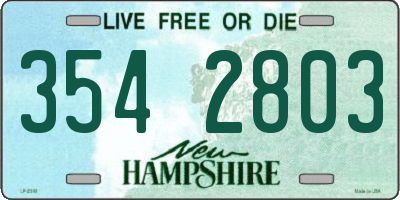 NH license plate 3542803