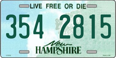 NH license plate 3542815