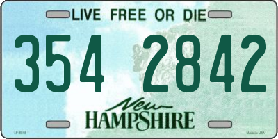 NH license plate 3542842