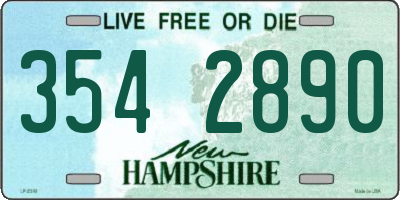 NH license plate 3542890