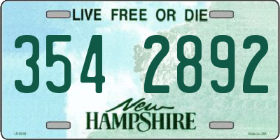 NH license plate 3542892