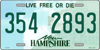NH license plate 3542893