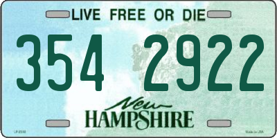 NH license plate 3542922