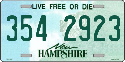 NH license plate 3542923