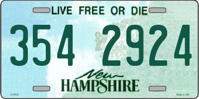 NH license plate 3542924