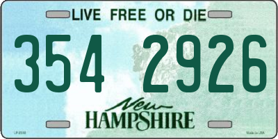 NH license plate 3542926