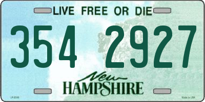 NH license plate 3542927