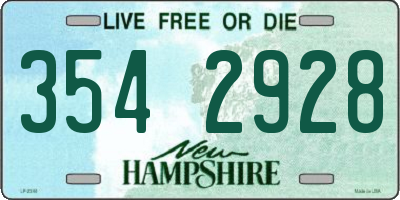 NH license plate 3542928
