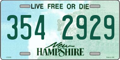 NH license plate 3542929